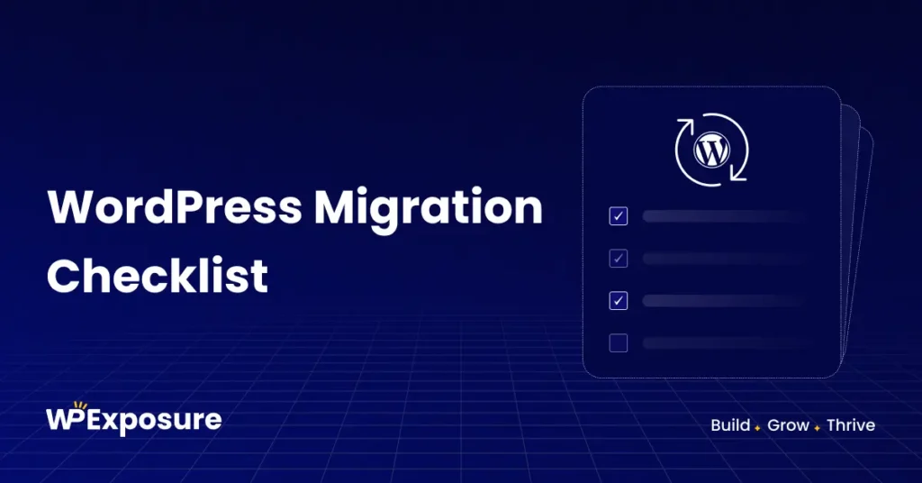 Complete WordPress migration checklist